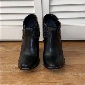 Diesel black leather bootie, size 39